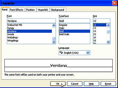 Dialogue Box  screen capture